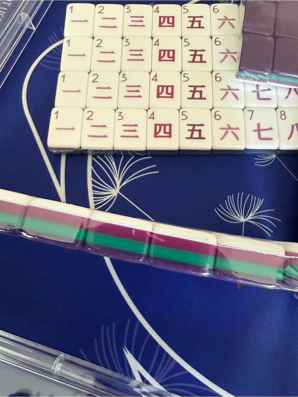 Mahjong Tile, Mat, Racks Set - NEW - Picture 5 of 12